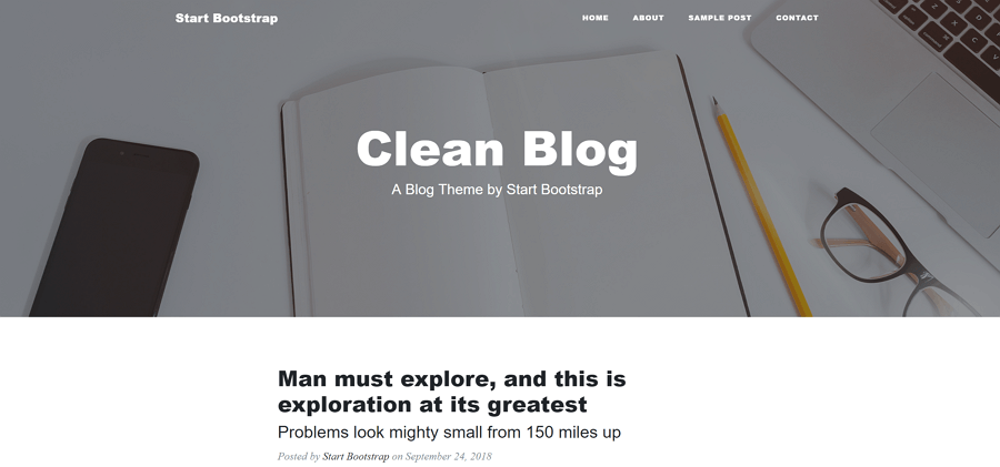 Clean Blog قالب html